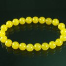 Tibet Yellow Jade Gemstone Beads Buddhist Mala Bracelet WZ224