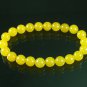 Tibet Yellow Jade Gemstone Beads Buddhist Mala Bracelet WZ224
