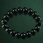 Tibetan Black Jade Gemstone Bead Buddhist Mala Bracelet WZ222