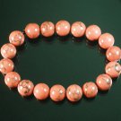Tibetan Pink Red Gemstone Bead Buddhist Mala Bracelet WZ221