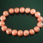 Tibetan Pink Red Gemstone Bead Buddhist Mala Bracelet WZ221