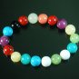 Tibetan Mixed Colorful Gemstone Bead Buddhist Mala Bracelet WZ220