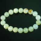 Tibetan Natural Light Color Jade Gemstone Bead Buddhist Mala Bracelet WZ219