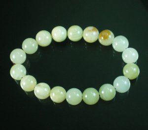 Tibetan Natural Light Color Jade Gemstone Bead Buddhist Mala Bracelet WZ219