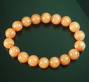Tibetan Orange Gemstone Bead Buddhist Mala Bracelet WZ218