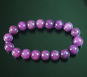Tibetan Purple Gemstone Bead Buddhist Mala Bracelet WZ216