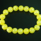 Tibetan Yellow Jade Gemstone Bead Buddhist Mala Bracelet WZ215