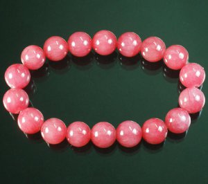 Tibetan Pink Red Gemstone Bead Buddhist Mala Bracelet WZ214