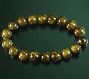 Tibetan Brown Coffee Gemstone Bead Buddhist Mala Bracelet WZ213