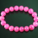 Tibetan Hot Pink Gemstone Bead Buddhist Mala Bracelet WZ211
