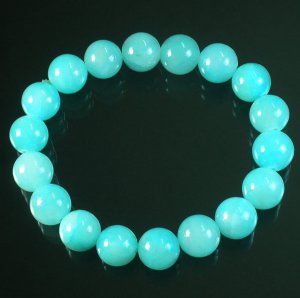 Tibetan Baby Blue Gemstone Bead Buddhist Mala Bracelet WZ208
