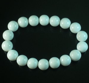 Tibetan White Gemstone Bead Buddhist Mala Bracelet WZ207