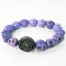 Black Purple Turquoise Skulls Chain Bracelet for Men Women ZZ218