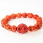 Cool Red Turquoise Skulls Chain Bracelet for Men Women ZZ219