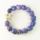 White Purple Turquoise Skulls Chain Bracelet for Men Women ZZ220