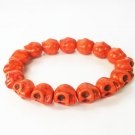 Red Turquoise Skulls Chain Bracelet for Men Women ZZ223