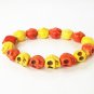 Red Yellow Turquoise Skulls Chain Bracelet for Men Women ZZ224
