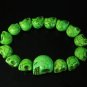 Green Turquoise Skulls Chain Bracelet for Men Women ZZ2144