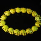 Yellow Turquoise Skulls Chain Bracelet for Men Women ZZ2151