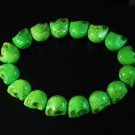 Green Turquoise Skulls Chain Bracelet for Men Women ZZ2153
