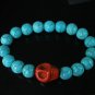 Beautiful Turquoise Red Skull Bead Baby Blue Veins Ball Beads Stretch Bracelet for Men Women ZZ229