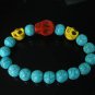 Turquoise Red Yellow Skull Bead Baby Blue Veins Ball Beads Stretch Bracelet for Men Women ZZ241