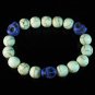 Turquoise Colorful Purple Skull Beads White Veins Ball Beads Stretch Bracelet ZZ2107