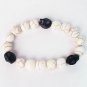Turquoise Colorful Black Skull Beads White Veins Ball Beads Stretch Bracelet for Men Women ZZ2112