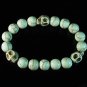 Turquoise Colorful White Skull Beads White Veins Ball Beads Stretch Bracelet ZZ2113