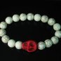 Turquoise Colorful Red Skull Beads White Veins Ball Beads Stretch Bracelet ZZ2130