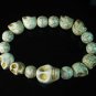 Turquoise Colorful White Skull Beads White Veins Ball Beads Stretch Bracelet ZZ2164