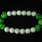 Turquoise Colorful Green Skull Beads White Veins Ball Beads Stretch Bracelet ZZ2172