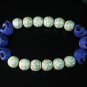 Turquoise Colorful Purple Skull Beads White Veins Ball Beads Stretch Bracelet ZZ2178