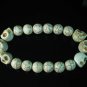 Turquoise Colorful White Skull Beads Veins Ball Beads Stretch Bracelet ZZ2183