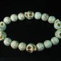Turquoise Colorful White Skull Beads White Veins Ball Beads Stretch Bracelet for Men Women ZZ2201