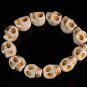 Turquoise White Skull Beads Stretch Bracelet for Men ZZ2397