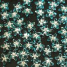 1000 pcs Wedding Dress Accessories Silvertone Dot Baby Blue Resin Star Flower Beads Findings ZZ5115