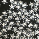 1000 pcs Wedding Dress Accessories Silvertone Dot Clear Resin Star Flower Beads Findings ZZ5116