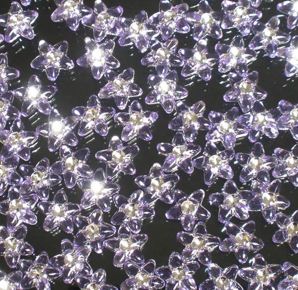 1000 pcs Wedding Dress Accessories Silvertone Dot Purple Resin Star Flower Beads Findings ZZ5118