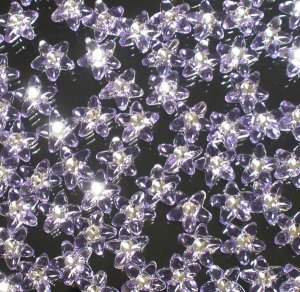 1000 pcs Wedding Dress Accessories Silvertone Dot Purple Resin Star Flower Beads Findings ZZ5118