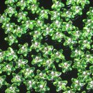 1000 pcs Wedding Dress Accessories Silvertone Dot Green Resin Star Flower Beads Findings ZZ5120