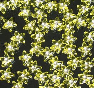 1000 pcs Wedding Dress Accessories Silvertone Dot Yellow Resin Star Flower Beads Findings ZZ5121