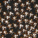1000 pcs Wedding Dress Accessories Silvertone Dot Brown Resin Star Flower Beads Findings ZZ5122