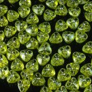1000 pcs Wedding Dress Accessories Silvertone Dot Inlaid Yellow Resin Trigonal Beads Findings ZZ5124