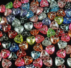 1000 pcs Wedding Dress Accessories Silvertone Dot Inlaid Mixed Resin Trigonal Beads Findings ZZ5127