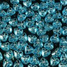 1000 pcs Wedding Dress Accessories Silvertone Dot Inlaid Baby Blue Resin Trigonal Beads ZZ5130