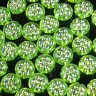 2400pcs Silvertone Point Inlaid 2 Sides Green Resin Beads Findings ZZ536