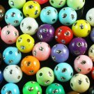 1800 pcs Silvertone Dot Inlaid Mixed Ball Resin Beads Findings ZZ549