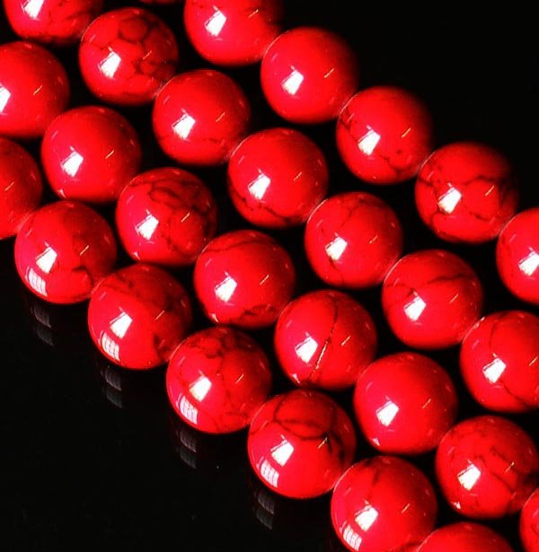 10 Strand 15inch Polished Dark Red Gemstone Loose 0.4inch Beads ZZ5089