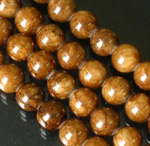 10 Strand 15inch Polished Brown Gemstone Loose 0.4inch Beads ZZ5099